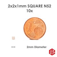 MiniatureAid Magnet 2x2x1 quadratisch Gr&ouml;&szlig;envergleich