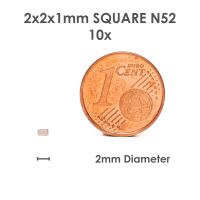 MiniatureAid Magnet 2x2x1 quadratisch Gr&ouml;&szlig;envergleich