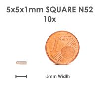 MiniatureAid Magnet 5x5x1 quadratisch Gr&ouml;&szlig;envergleich
