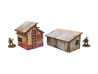 WW2 Normandy Small Sheds w. Dovecote PREPAINTED Inhalt