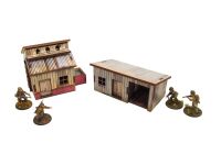 WW2 Normandy Small Sheds w. Dovecote PREPAINTED Inhalt