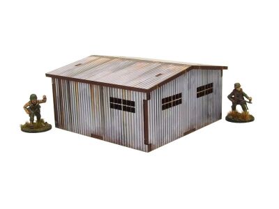 WW2 Normandy Large Tin Shed PREPAINTED Inhalt
