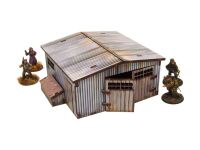 WW2 Normandy Large Tin Shed PREPAINTED Inhalt