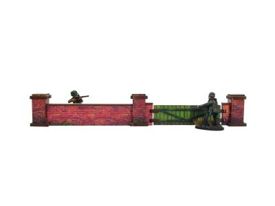WW2 Normandy Wall w. Gate (low) PREPAINTED Inhalt