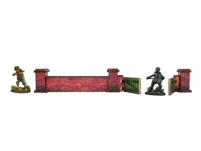 WW2 Normandy Wall w. Gate (low) PREPAINTED Inhalt