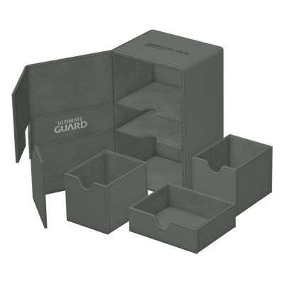 Ultimate Guard Twin Flip`n`Tray 160+ XenoSkin Monocolor Grau