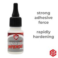 Super Glue Intense Bottle Flasche Frontansicht MiniatureAid