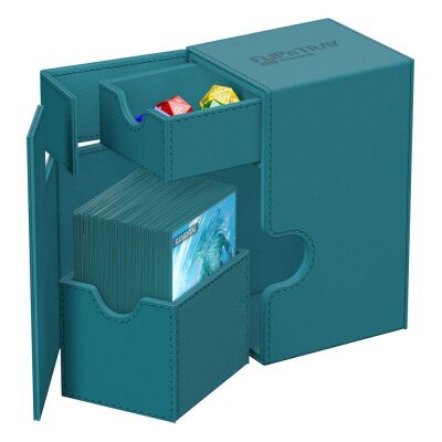 Ultimate Guard Flip`n`Tray 80+ XenoSkin Monocolor Petrolblau