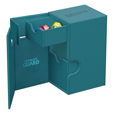 Ultimate Guard Flip`n`Tray 80+ XenoSkin Monocolor Petrolblau
