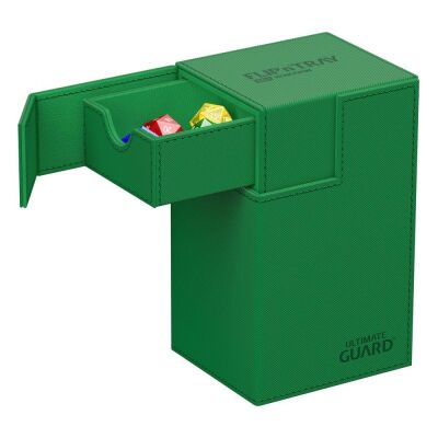 Ultimate Guard Flip`n`Tray 80+ XenoSkin Monocolor Gr&uuml;n