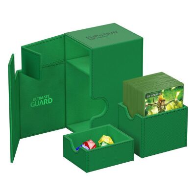 Ultimate Guard Flip`n`Tray 80+ XenoSkin Monocolor Gr&uuml;n