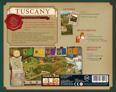 Viticulture: Tuscany Essential Edition Verpackung R&uuml;ckseite