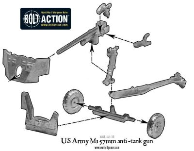 US Army 57mm Anti-Tank Team