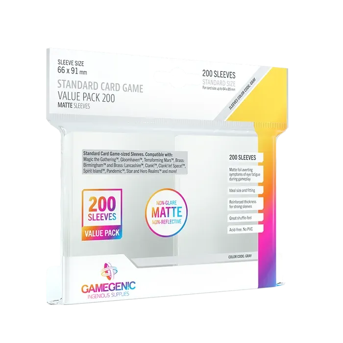 MATTE Standard Card Game Sleeve Value Pack 200