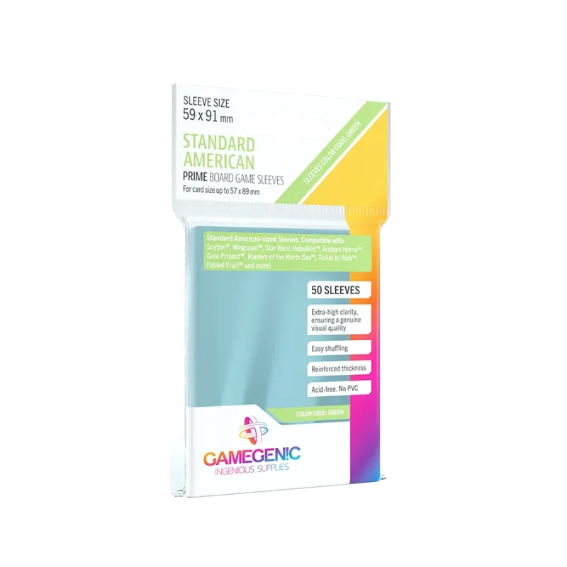 PRIME Standard American-Sized Sleeves 59 x 91 mm
