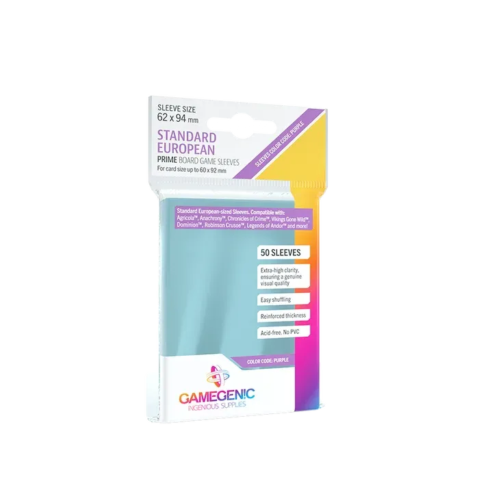PRIME Standard European-Sized Sleeves 62 x 94 mm