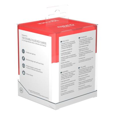 Ultimate Guard Boulder Deck Case 100+ SYNERGY Rot/Wei&szlig;