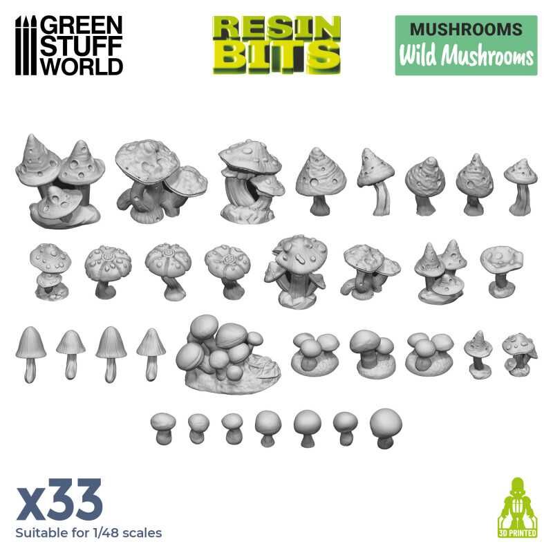 Wild Mushrooms (3D Printed)