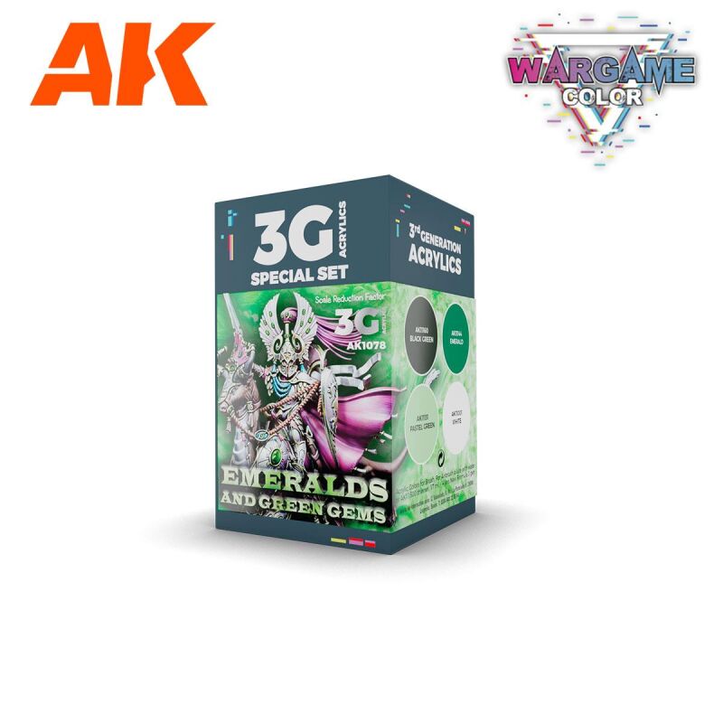 Wargame Color Set Emeralds And Green Gems (4x17ml)