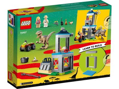 LEGO Jurassic World - 76957 Flucht des Velociraptors Verpackung R&uuml;ckseite