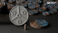 Spaceship Corridor Bases Round 50mm (x3)