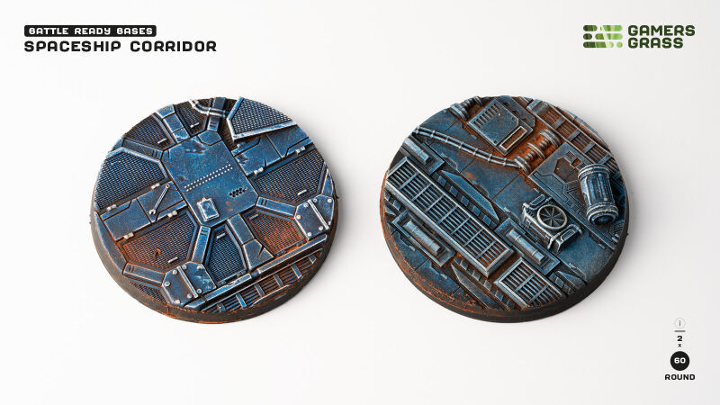 Spaceship Corridor Bases Round 60mm (x2)