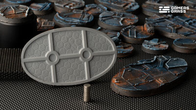 Spaceship Corridor Bases Oval 75mm (x3)