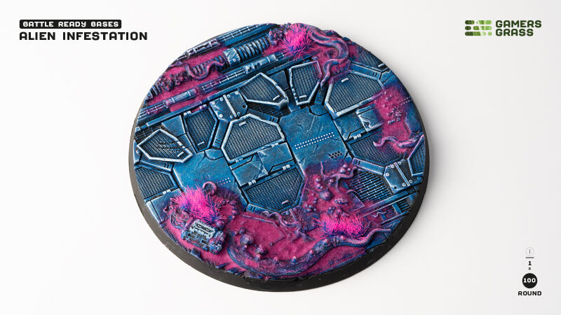 Alien Infestation Bases Round 100mm (x1)
