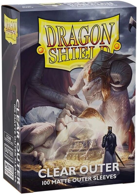 Dragon Shield Standard size Outer Sleeves - Matte Clear (100 Sleeves)