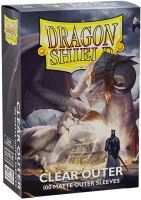 Dragon Shield Standard size Outer Sleeves - Matte Clear (100 Sleeves)