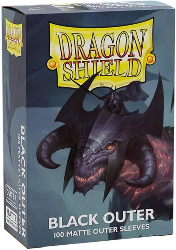 Dragon Shield Standard size Outer Sleeves - Matte Black (100 Sleeves)