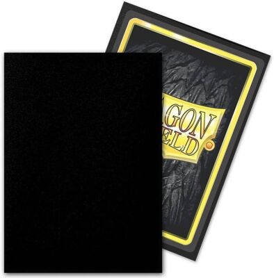 Dragon Shield Standard size Outer Sleeves - Matte Black (100 Sleeves)
