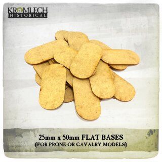 25mm x 50mm Flat Bases for Prone Models (1,5mm HDF) 25x