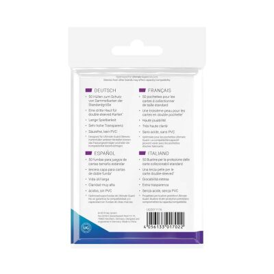 Ultimate Guard Supreme UX 3rd Skin Sleeves Standardgr&ouml;&szlig;e Transparent (50)