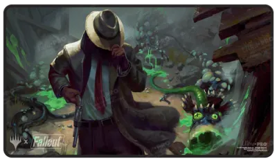 Fallout Black Stitched Playmat Mysterious Stranger