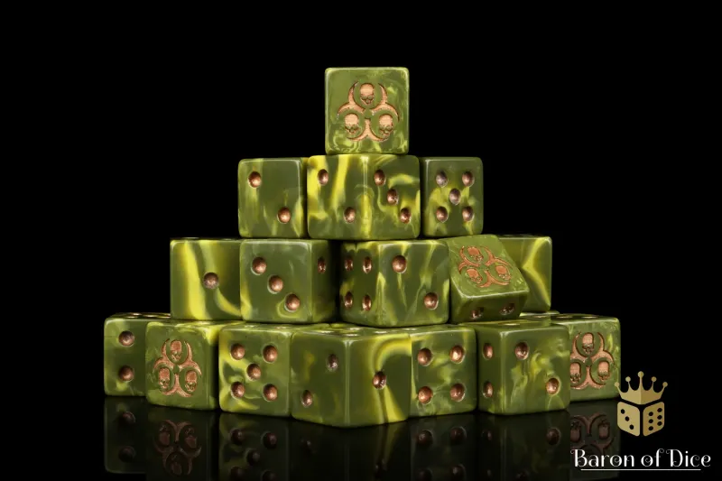 Diseased Dice 16mm Würfel - Eckig (25)