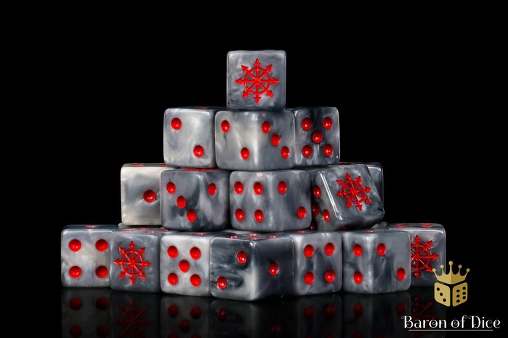 Baron of Dice Chaos Demon Red Star 16mm Würfel - Eckig (25) CHAOS-GEN-003-SQ