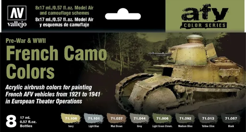 French Camo Colors Pre-War & WWII (8x18ml)