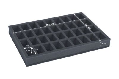 Standart Box f&uuml;r 36 Miniaturen auf 32mm Bases