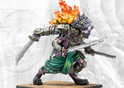 Rakshasa Bakasura (mit Schwertern)