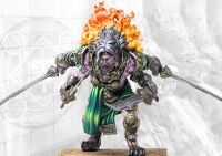 Rakshasa Bakasura (mit Schwertern)