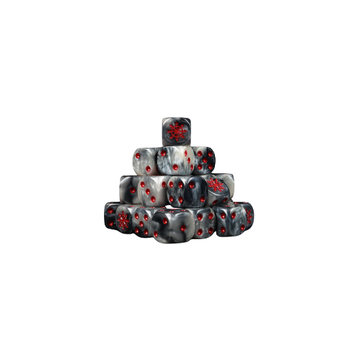 Chaos Demon Red Star 16mm Würfel - Abgerundet (25)