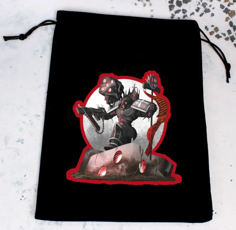 Premium Black Dice Bag: Crusading Templar