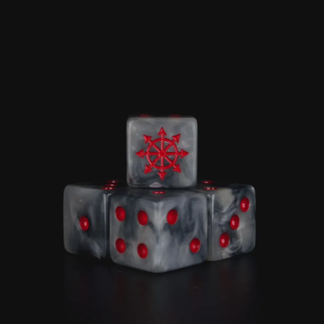 Baron of Dice Chaos Demon Red Star 12mm Würfel - Eckig (25) CHAOS-GEN-003-MM