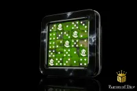 Orc Green White 12mm W&uuml;rfel - Eckig (25)