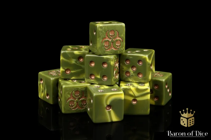 Diseased Dice 12mm Würfel - Eckig (25)