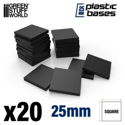 Plastic Bases - Square (25x25mm)