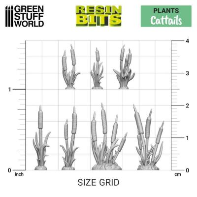 3D - Printed Set - CATTAILS Plants