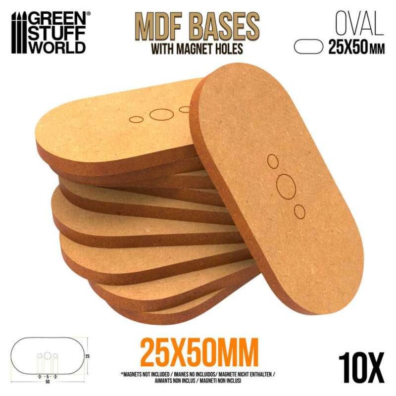 MDF Bases - Oval 25x50mm