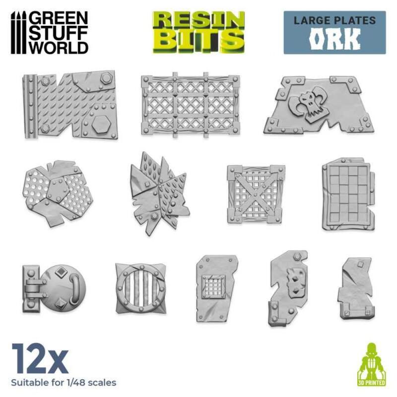 3D - Printed Set - Large Ork plates